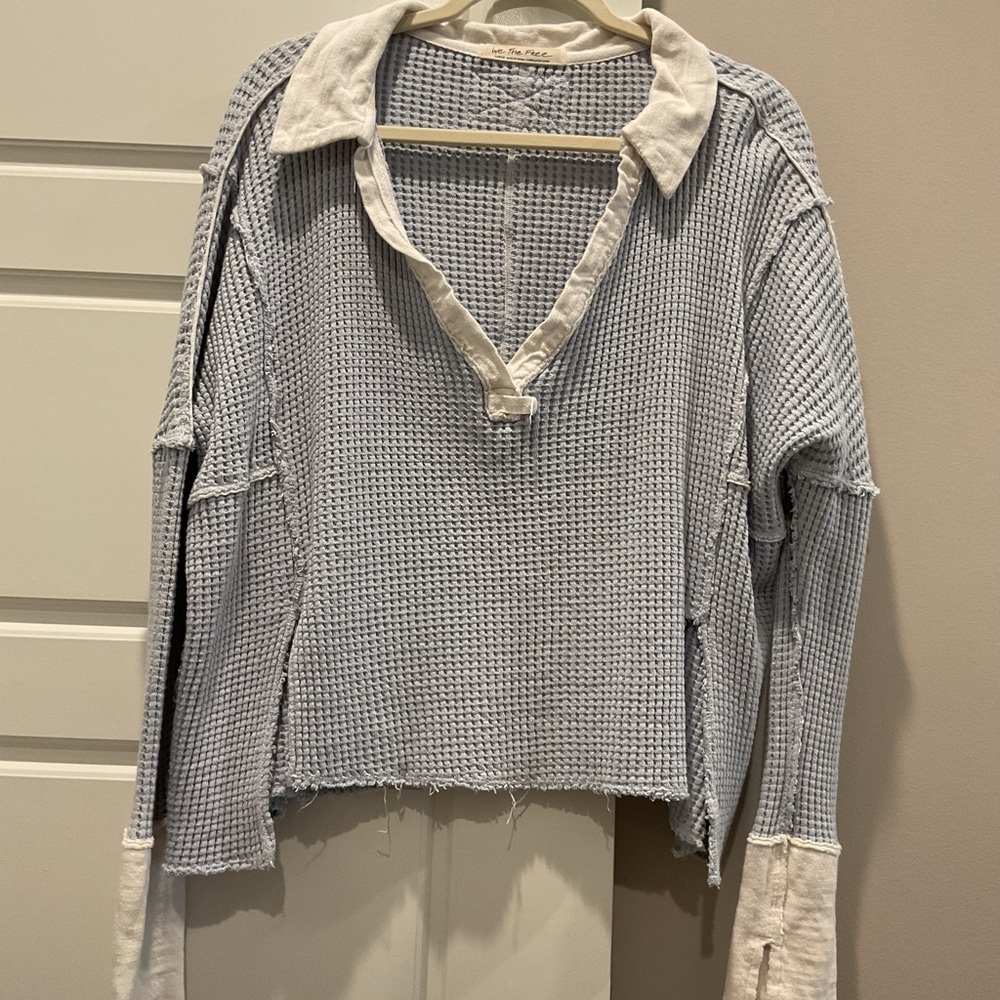 We The Free Waffle Knit Cropped Thermal